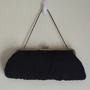 Elegant Black Velvet Convertible Clutch